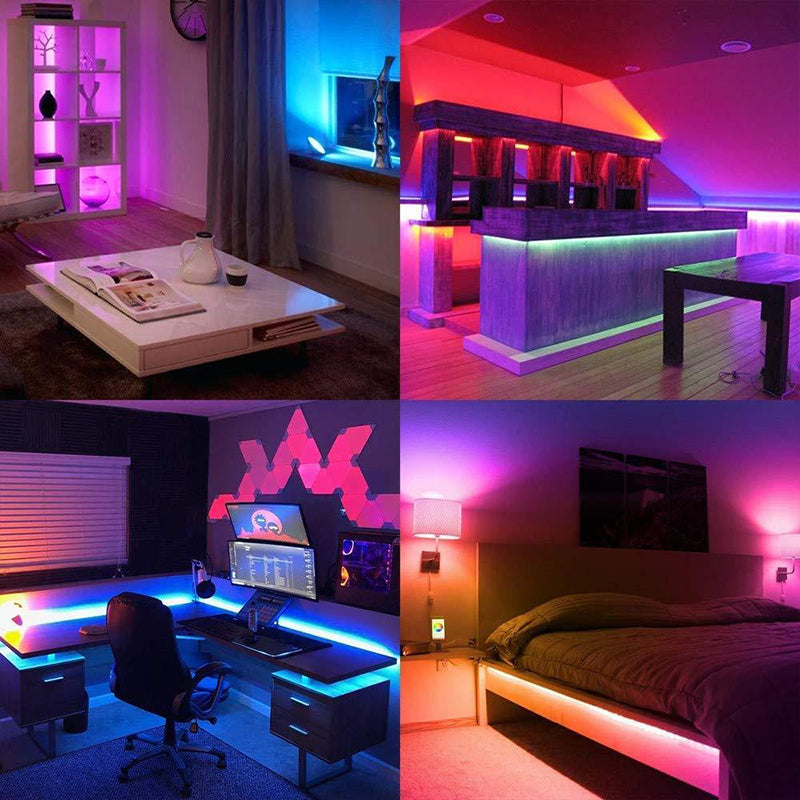 USB LED Strip Lights – RGB Color Changing with 3/24-Key, Bluetooth, or WiFi Controller, App & Alexa Compatible