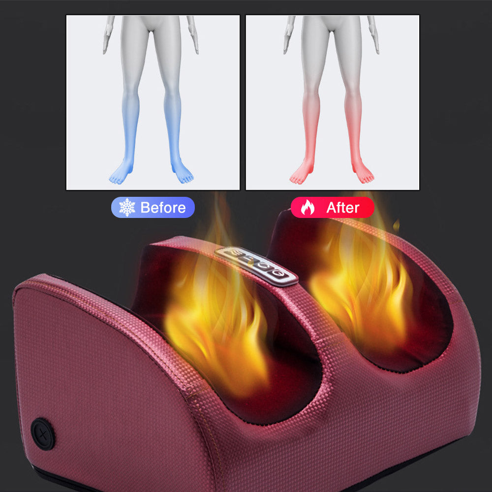 Electric Shiatsu Foot Massager with Hot Compress – Kneading Roller for Foot Pain Relief & Muscle Relaxation