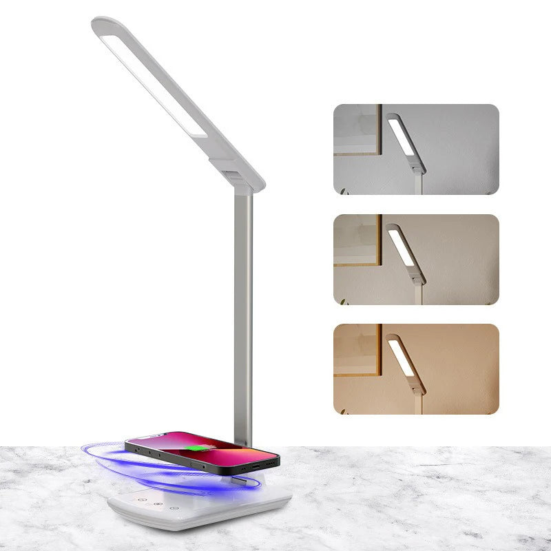 Wireless Charging Desk Lamp – Modern Minimalist Touch LED Lamp with USB Charging