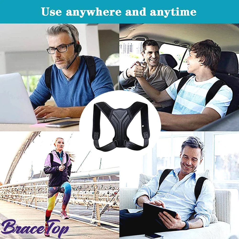 Back Shoulder Posture Corrector Belt – Adjustable Clavicle & Spine Support for Men, Women & Teens