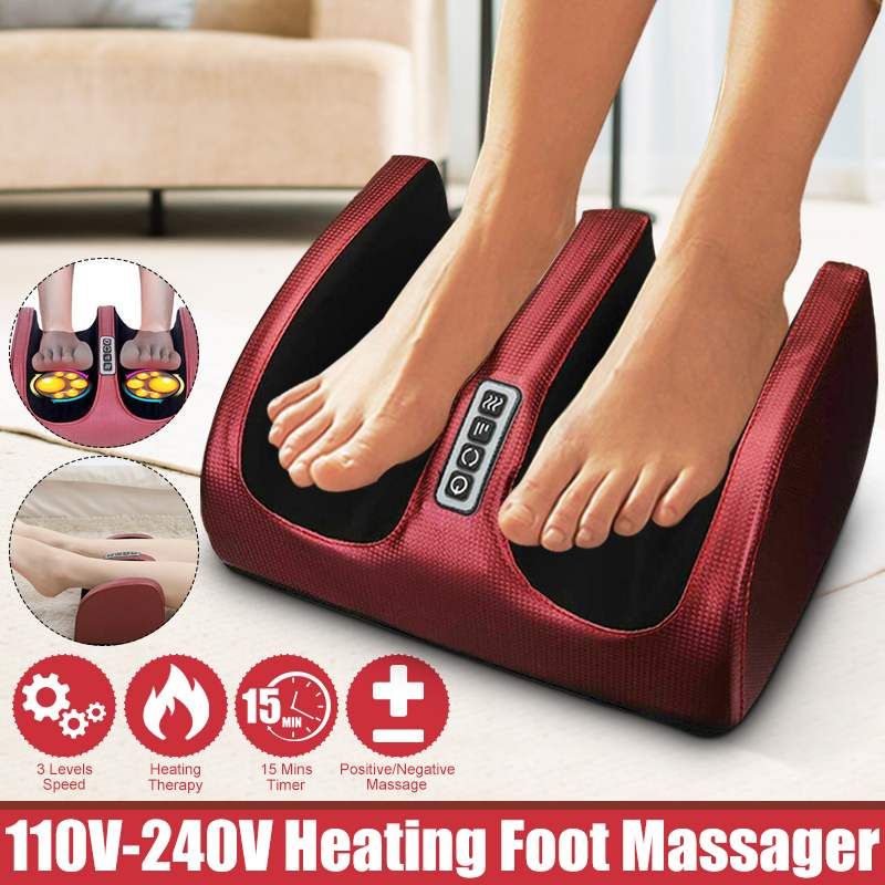 Electric Shiatsu Foot Massager with Hot Compress – Kneading Roller for Foot Pain Relief & Muscle Relaxation