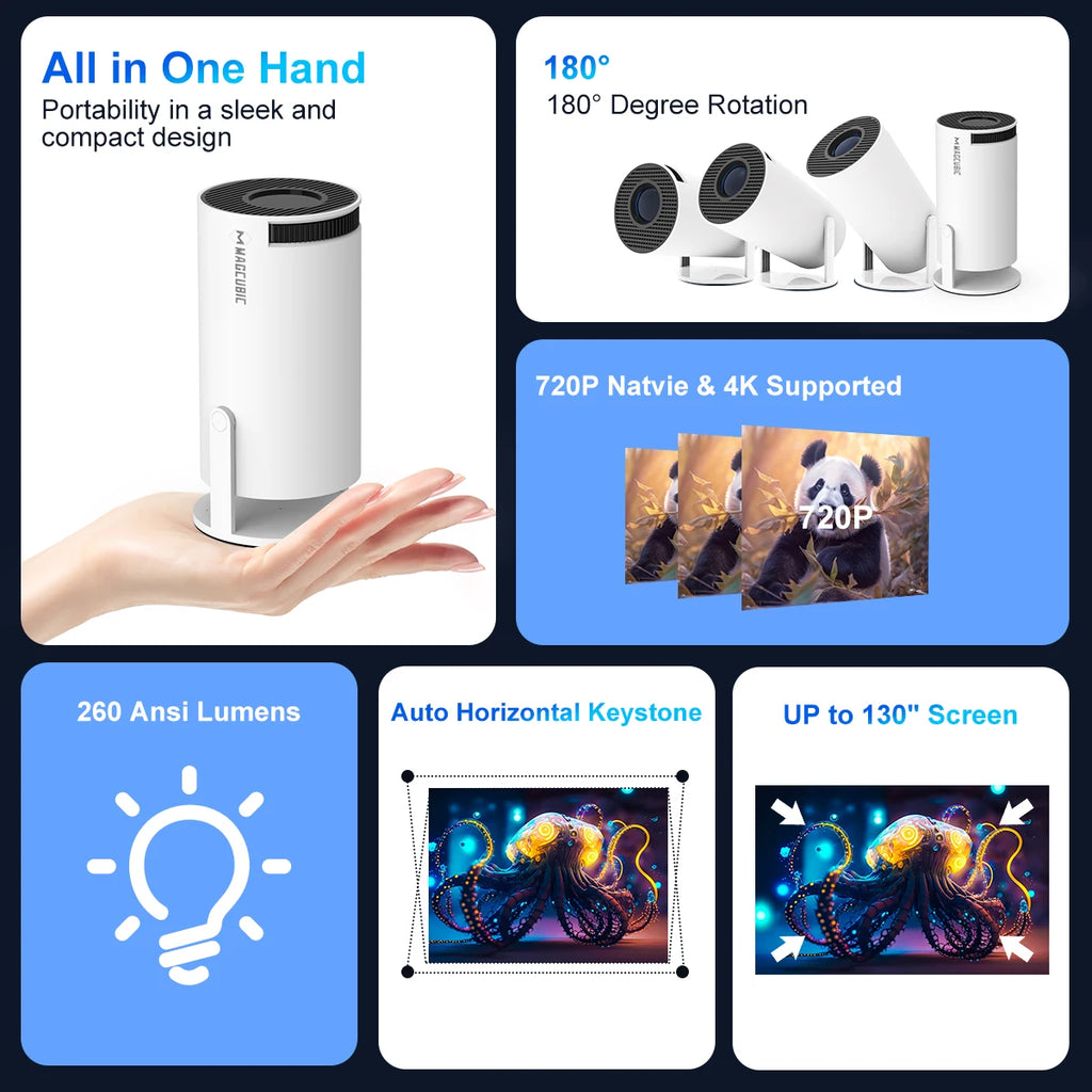 Projector HY300 Pro 4K Home Cinema