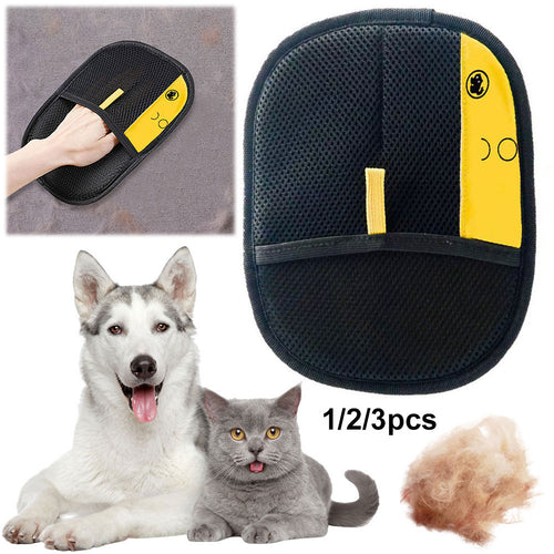 2Pcs/3Pcs Pet Hair Remover Mitt – Deshedding Brush Gloves for Dogs, Cats & Rabbits with Long/Short/Curly Hair