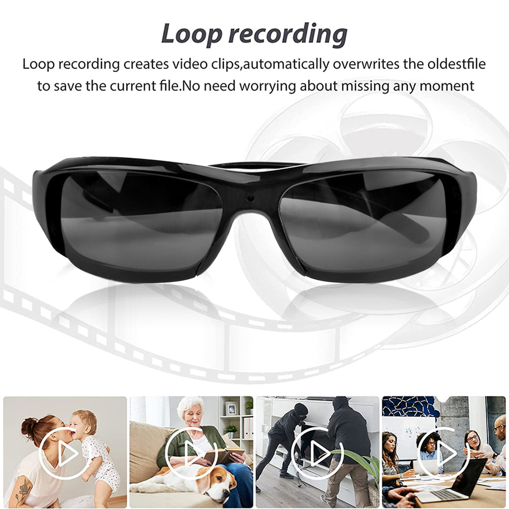 HD 1080p Camera Sunglasses with Built-In Video Recorder – Stylish Smart Glasses for Outdoor & Sports