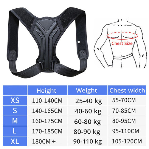 Back Shoulder Posture Corrector Belt – Adjustable Clavicle & Spine Support for Men, Women & Teens