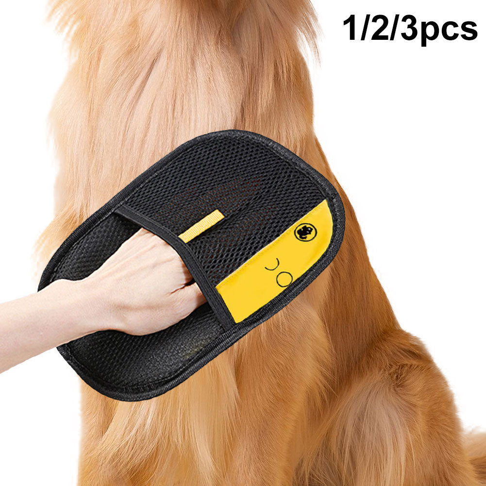2Pcs/3Pcs Pet Hair Remover Mitt – Deshedding Brush Gloves for Dogs, Cats & Rabbits with Long/Short/Curly Hair