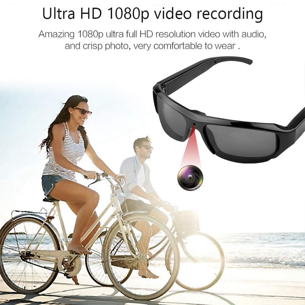 HD 1080p Camera Sunglasses with Built-In Video Recorder – Stylish Smart Glasses for Outdoor & Sports