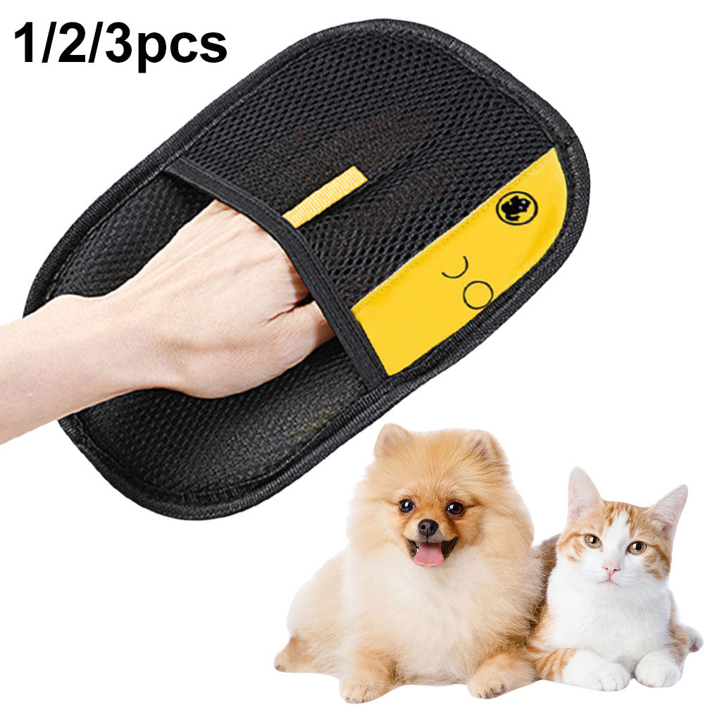 2Pcs/3Pcs Pet Hair Remover Mitt – Deshedding Brush Gloves for Dogs, Cats & Rabbits with Long/Short/Curly Hair